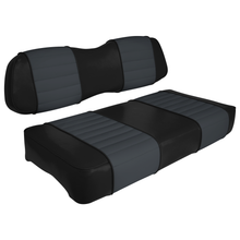 Club Car DS Series Golf Cart Seat Premium Designer Sewn - Black / Charcoal