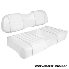 Club Car DS Series Golf Cart Seat Cover Set Premium Designer Sewn - Solid White