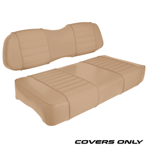 Club Car DS Series Golf Cart Seat Cover Set Premium Designer Sewn - Solid Tan