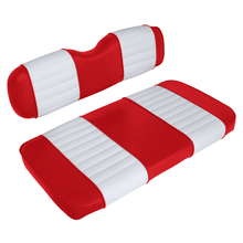 EZGO TXT Medalist Golf Cart Seat Premium Designer Sewn - Red / White - EZ GO
