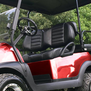 EZGO TXT w/ Custom Black Torino Series Seats from Golfcartseats.com