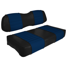 Club Car DS Series Golf Cart Seat Premium Designer Sewn - Black / Blue