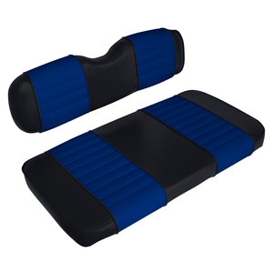 EZGO TXT Medalist Golf Cart Seat Premium Designer Sewn - Black / Blue - EZ GO