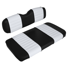EZGO TXT Medalist Golf Cart Seat Premium Designer Sewn - Black / White - EZ GO