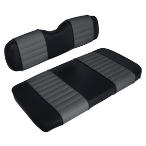 EZGO TXT Medalist Golf Cart Seat Premium Designer Sewn - Black / Charcoal - EZ GO